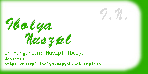 ibolya nuszpl business card